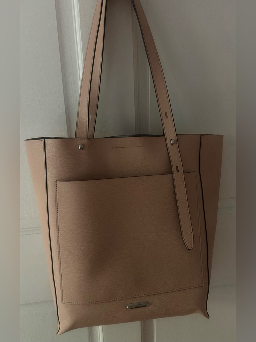 Rebecca Minkoff Structured Leather Tote in Soft Pink